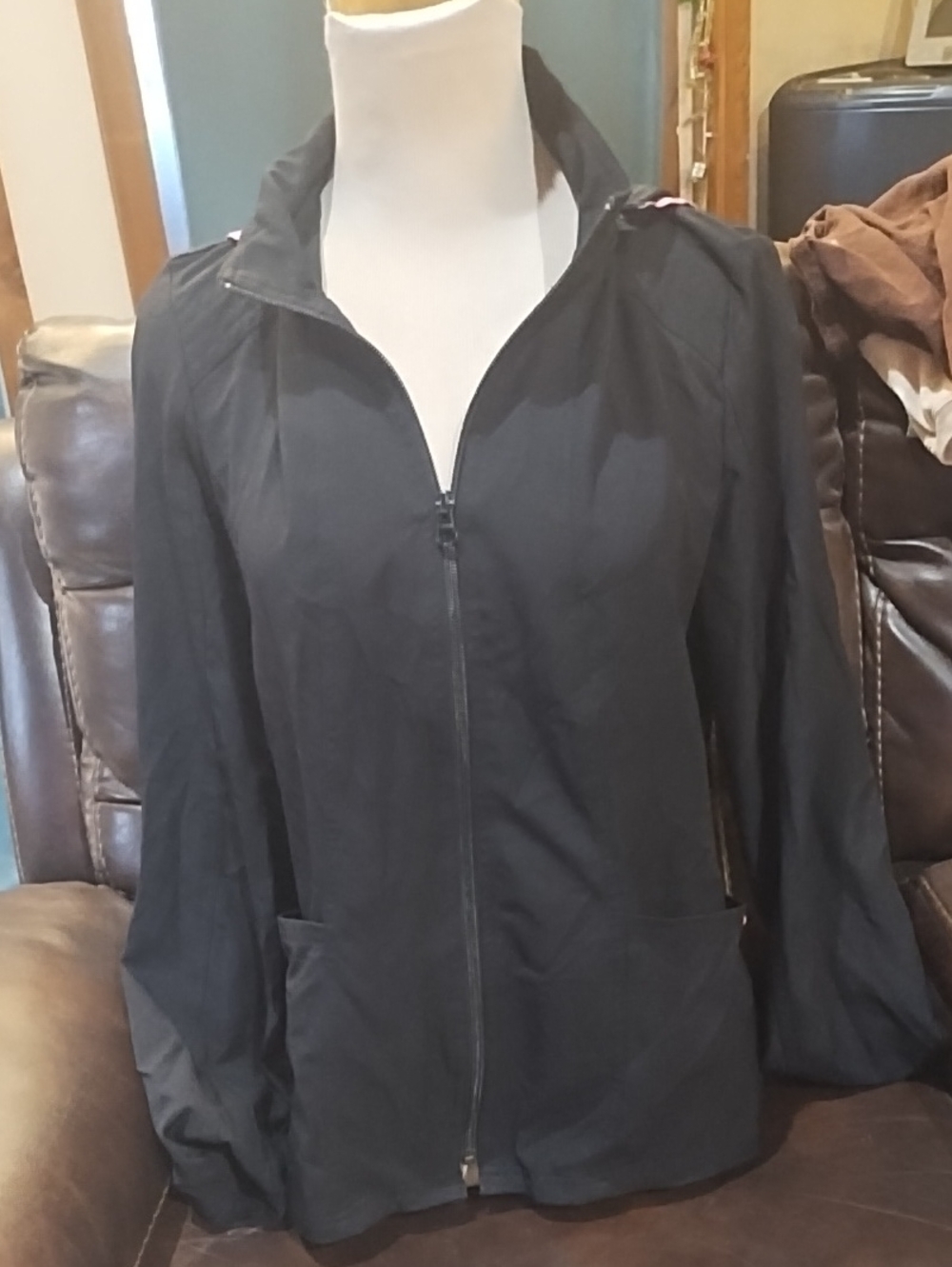 HeartSoul Black Zip-Up  Utility Jacket With Removeable Hood